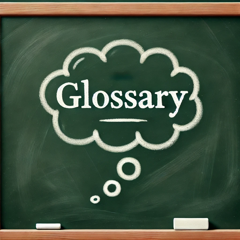 Glossary on a Chalkboard